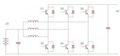 driefasige boostconvertor
